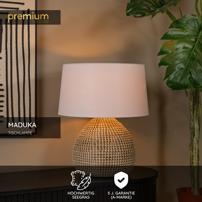 Lucide MADUKA - Tischlampe - Ø 45 cm - 1xE27 - Natürlich | Premium
